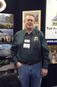 Nick Welle and roofer in Denver CO, at a home show.